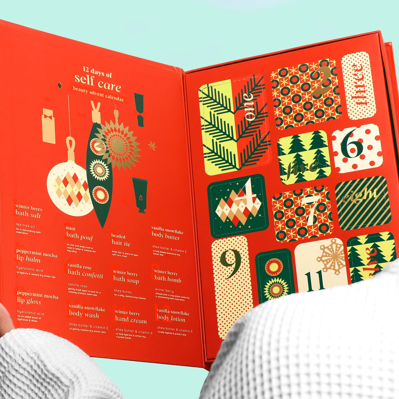 Self Care Beauty Advent Calendar 12 Days Serenity healing gifts